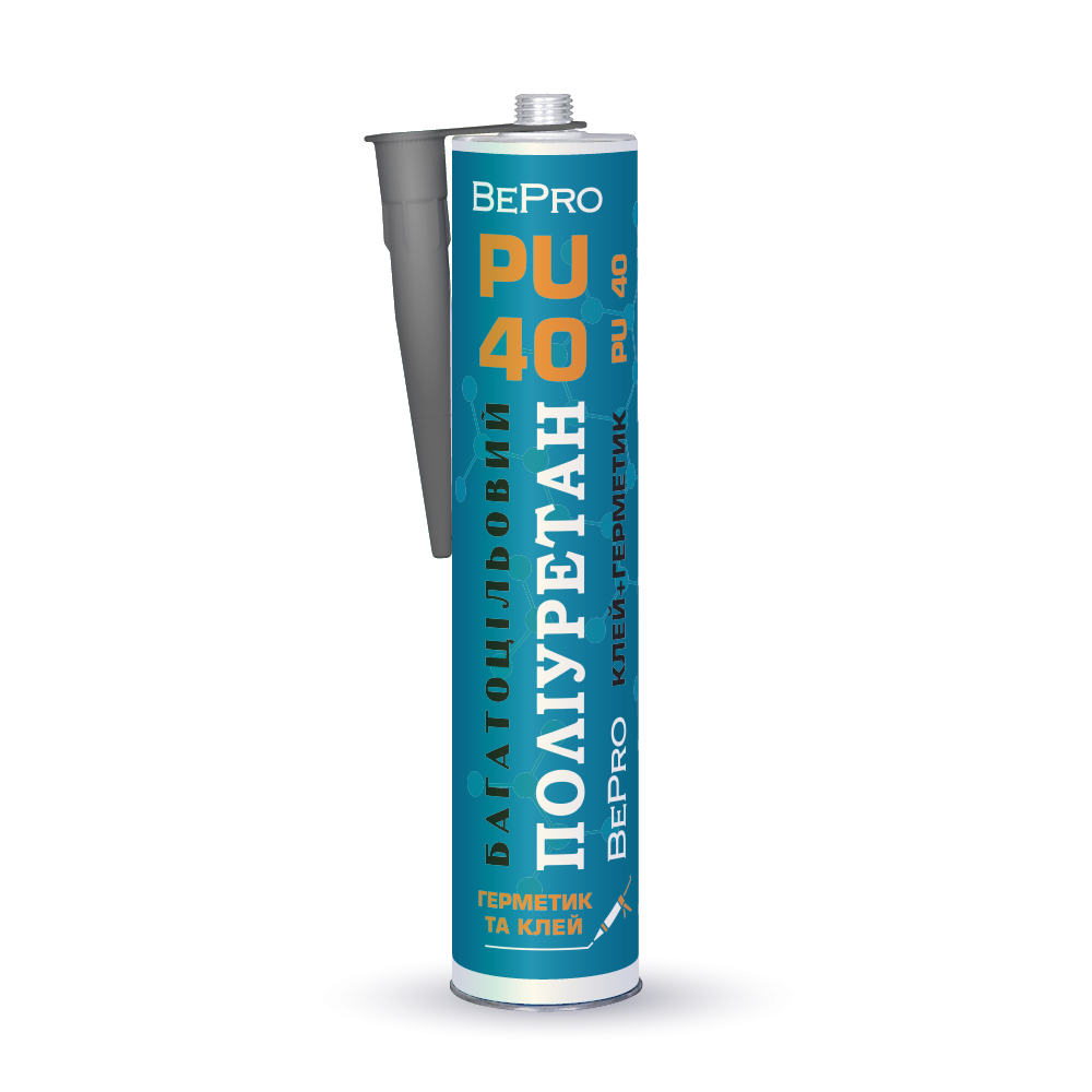 BEPRO PU 40 GREY, 310 ml - поліуретановий клей-герметик, сірий